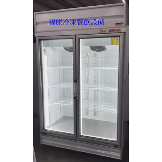 **福康冷凍餐飲裝置** 中古 9成新-雙門玻璃冷凍展示櫃/商業冰箱/西點櫥/雙門冷凍冰箱/玻璃冷凍冰箱/全凍玻璃冰箱