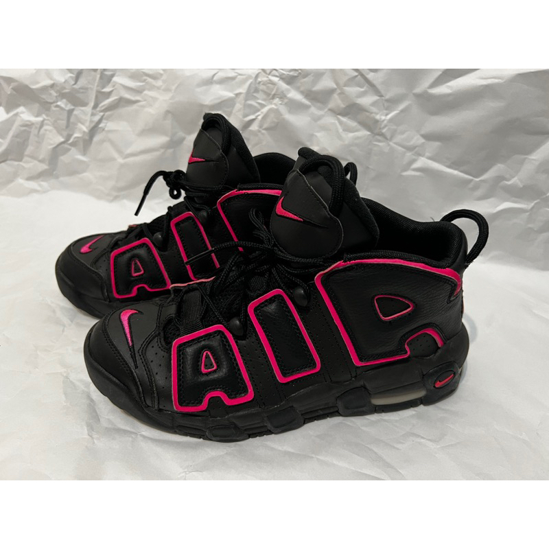 Nike Air More Uptempo 25cm 黑*桃紅