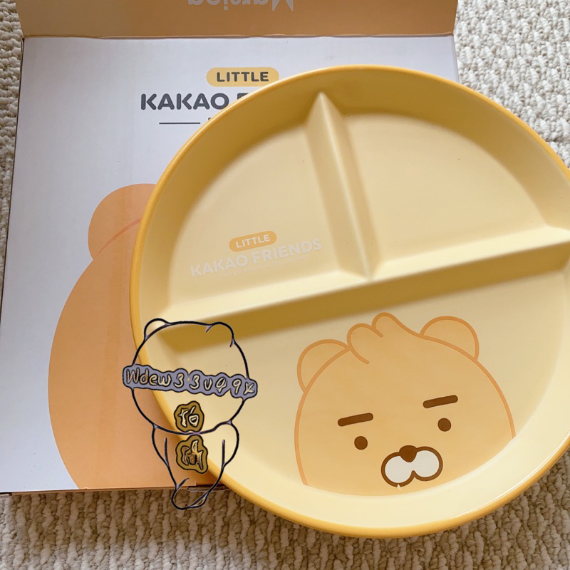 現貨出清 中國授權 KAKAO FRIENDS RYAN 萊恩 圓盤 陶瓷圓形 分格 餐牌 點心盤 水果盤