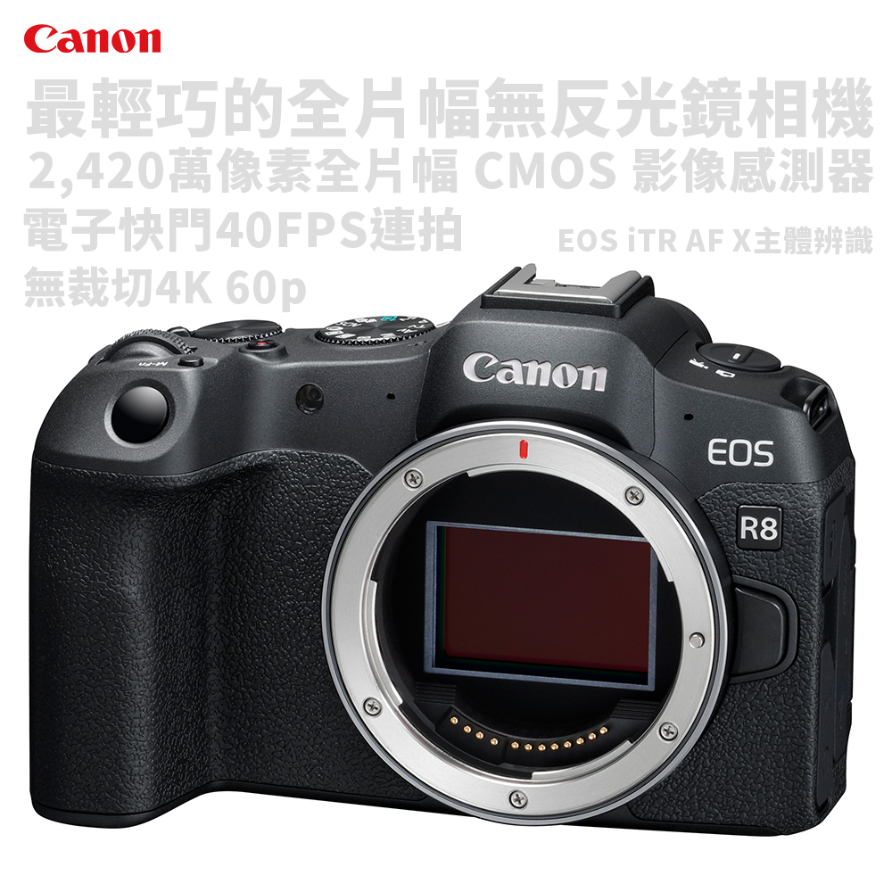 Canon EOS R8 單機身 全幅微單眼 台灣佳能公司貨