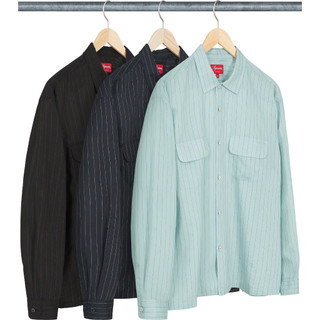 【紐約范特西】預購 SUPREME SS23 PINSTRIPE LINEN SHIRT 襯衫