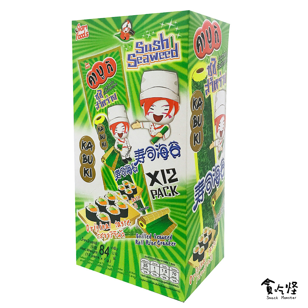 【KABUKI】特級玉米海苔捲(原味) 84g ( 7gX12支) (有效期限:2024.03.10) 現貨