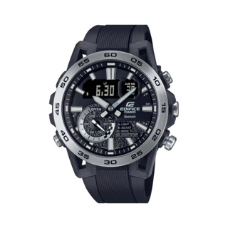 【CASIO EDIFICE】全新賽車系列智慧藍芽撞色雙顯腕錶-撞色款/ECB-40P-1A/台灣總代理公司貨享一年保固