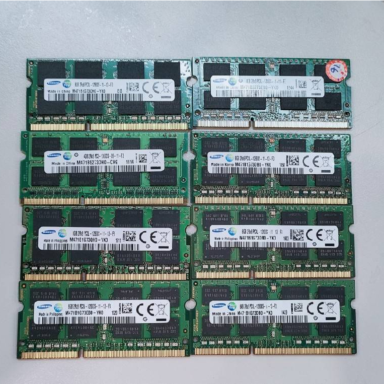 【三星 】DDR3 4G  8G  PC3L 12800S 1600Mhz 筆電專用記憶體 原廠良品 拆機良品