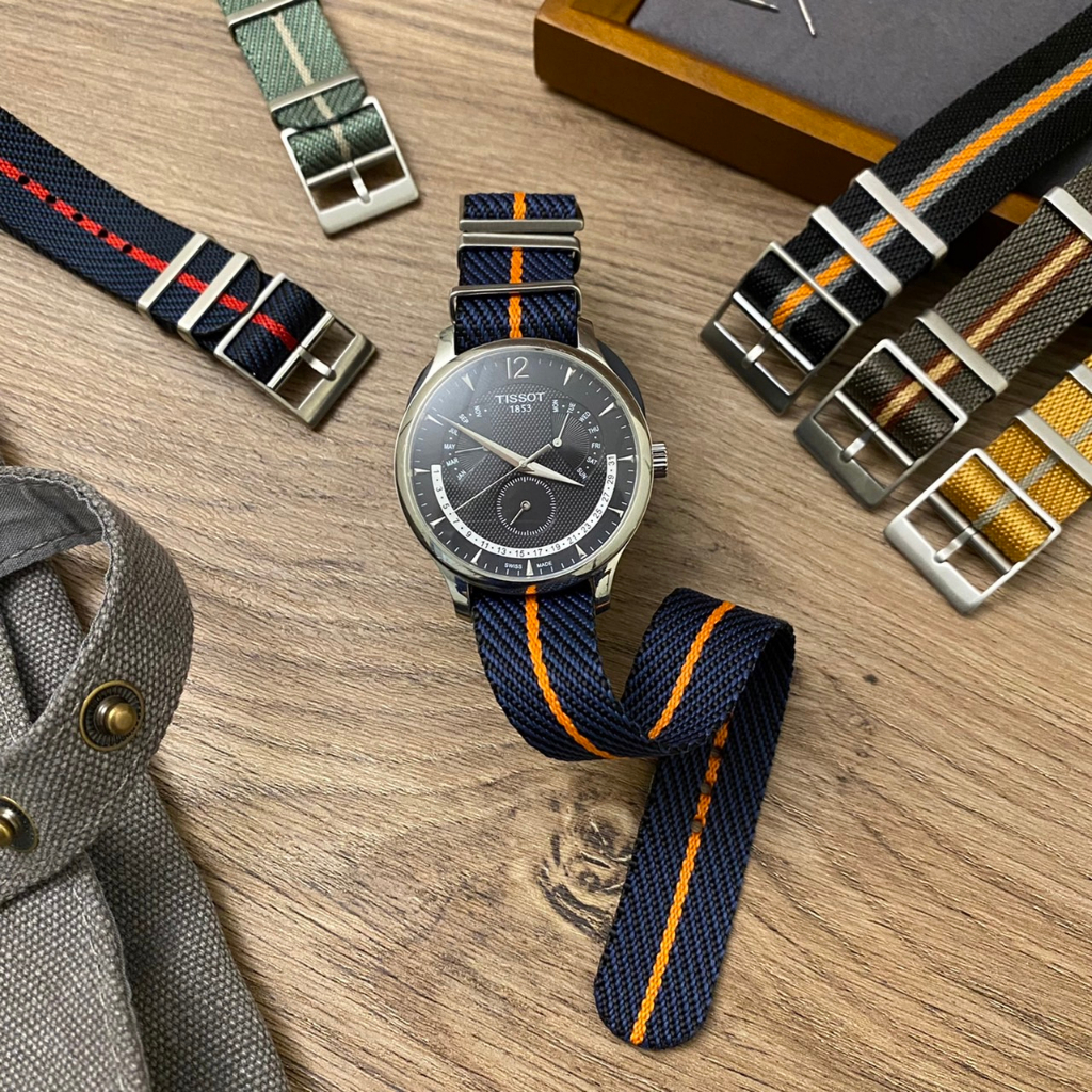 [現貨] 瑞典 復古風格 針織 帝舵 tudor 代用 錶帶 可調式 一件式 尼龍 錶帶