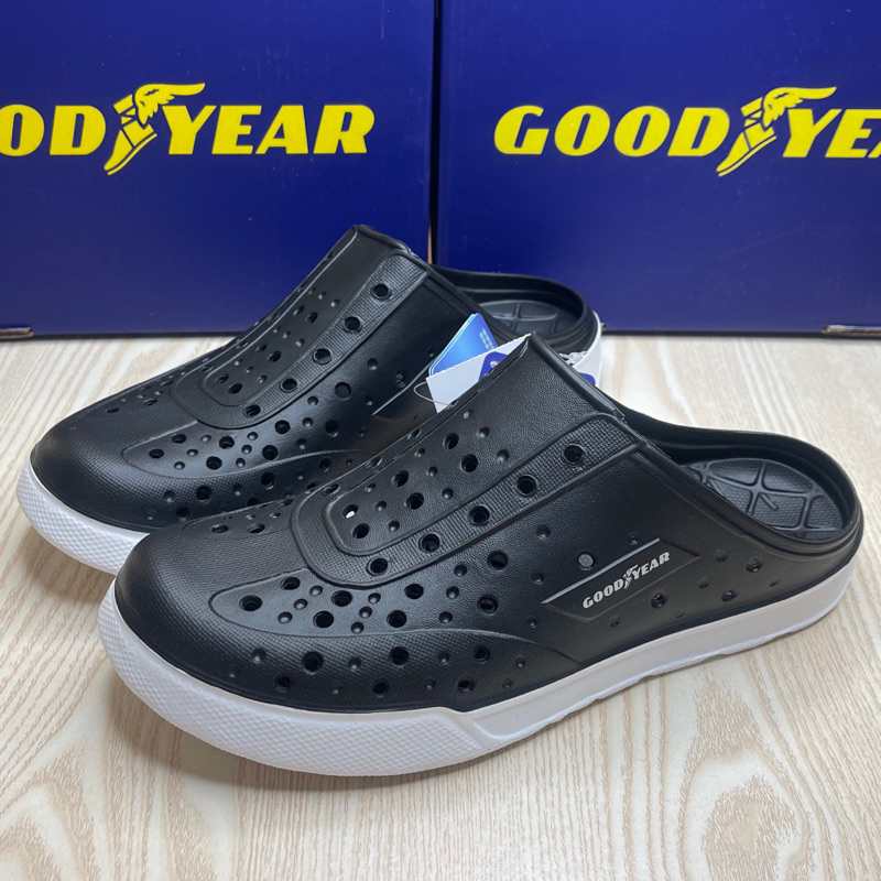 固特異 goodyear 輕便 洞洞鞋【螃蟹小舖】23-29碼 3色 寬楦 水鞋 水陸鞋 露營 拖鞋 懶人鞋 止滑 Q彈