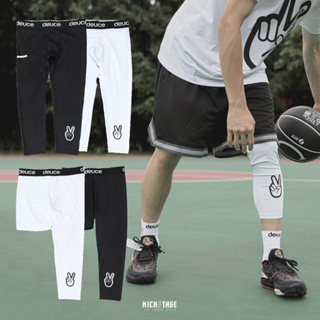 Deuce Brand Basketball Tights 黑色 白色 7分 籃球 運動 內搭 雙腿 束褲 / 單腿束褲