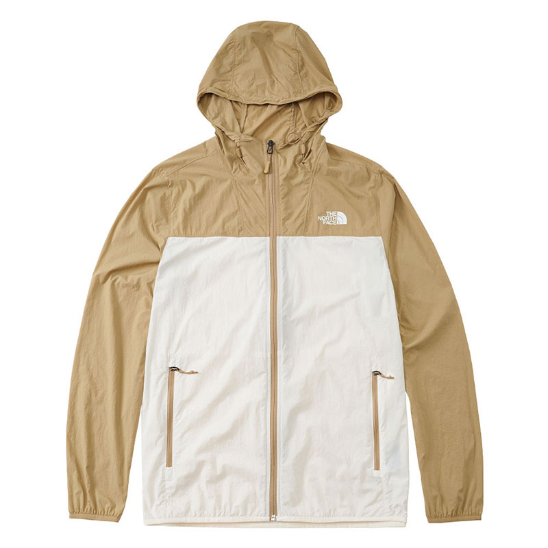 【THE NORTH FACE 美國】男防風連帽長袖外套 『卡其/白麻』NF0A4U8X 戶外 登山 露營 外套 防風