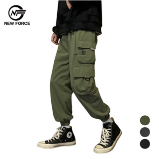 【NEW FORCE】日系潮人寬鬆多口袋工裝長褲-3色可選