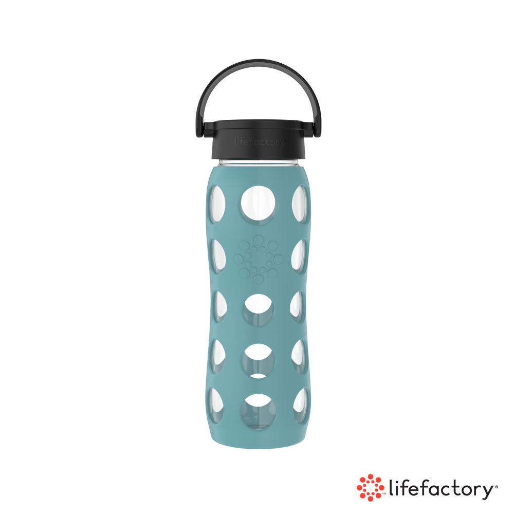 【lifefactory】水藍色 玻璃水瓶平口650ml(CLAN-650-ATB)