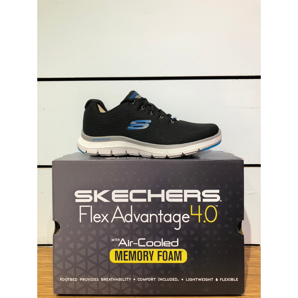 【Skechers】FLEX ADVANTAGE 4.0 男款防水運動鞋 黑色232231BKBL