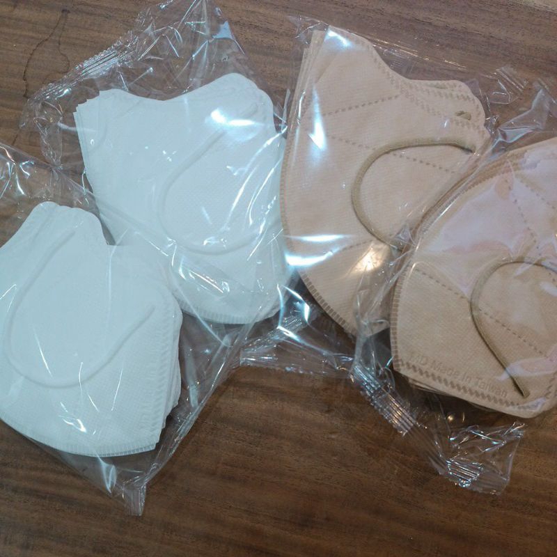3D立體醫療級口罩 天使白/奶茶色 10片裝