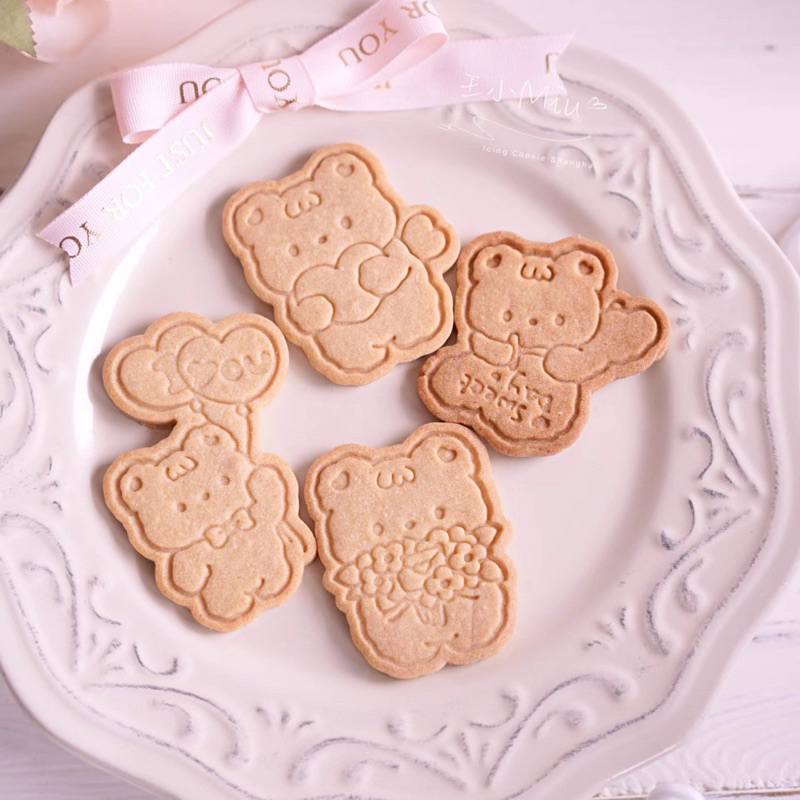 『Mi烘培』可愛熊4件組餅乾模 3D列印模  親子烘培 烘焙壓模 餅乾模具 手工餅乾 造型餅乾 壓模餅乾 餅乾模