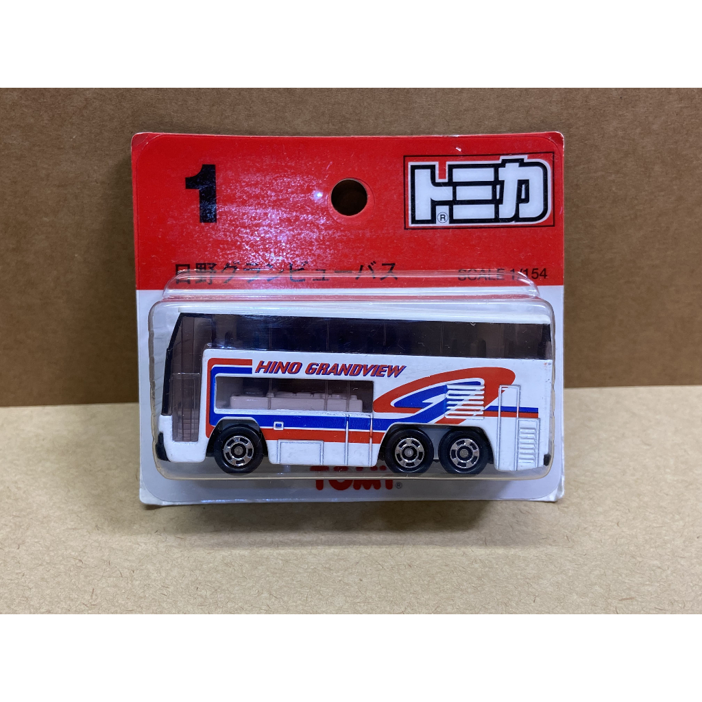 Tomica no.1 HINO GRANDVIEW BUS 日野 遊覽車 吊卡版 未拆封 紅標 絕版 全新