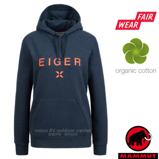 【MAMMUT 長毛象】送》女款 透氣保暖連帽長袖上衣 Logo ML Hoody.帽T/袋鼠口袋_02151