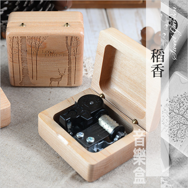 音樂青蛙, 稻香 周杰倫 楓木音樂盒(可選封面圖案) Sankyo音樂鈴機芯
