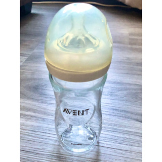 (8成新)【PHILIPS AVENT】親乳感玻璃防脹氣奶瓶