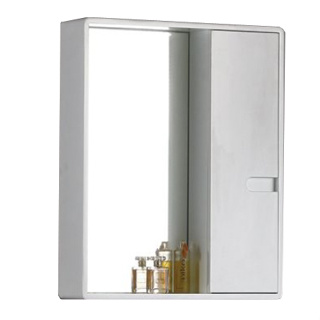 【KARNS】PVC防水發泡板浴室化妝收納單門鏡櫃、鏡子、浴室
