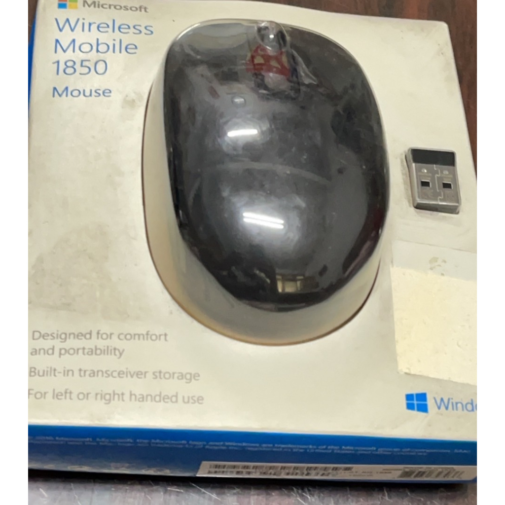 (全新公司貨)微軟 無線行動滑鼠 Wireless Mobile Mouse 1850-黑色U7Z-00010