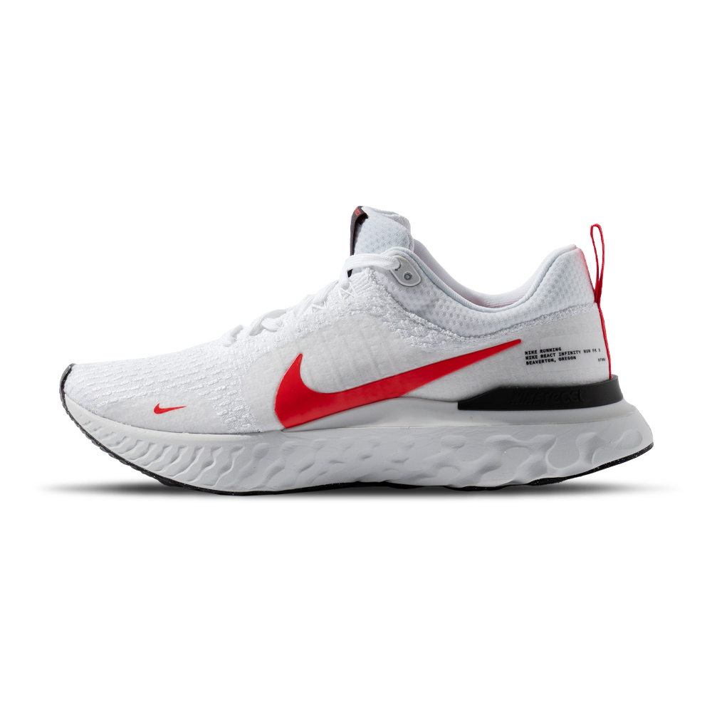 Nike React Infinity Run FK 3 男 白紅 透氣 慢跑 訓練 運動 慢跑鞋 DZ3014-100
