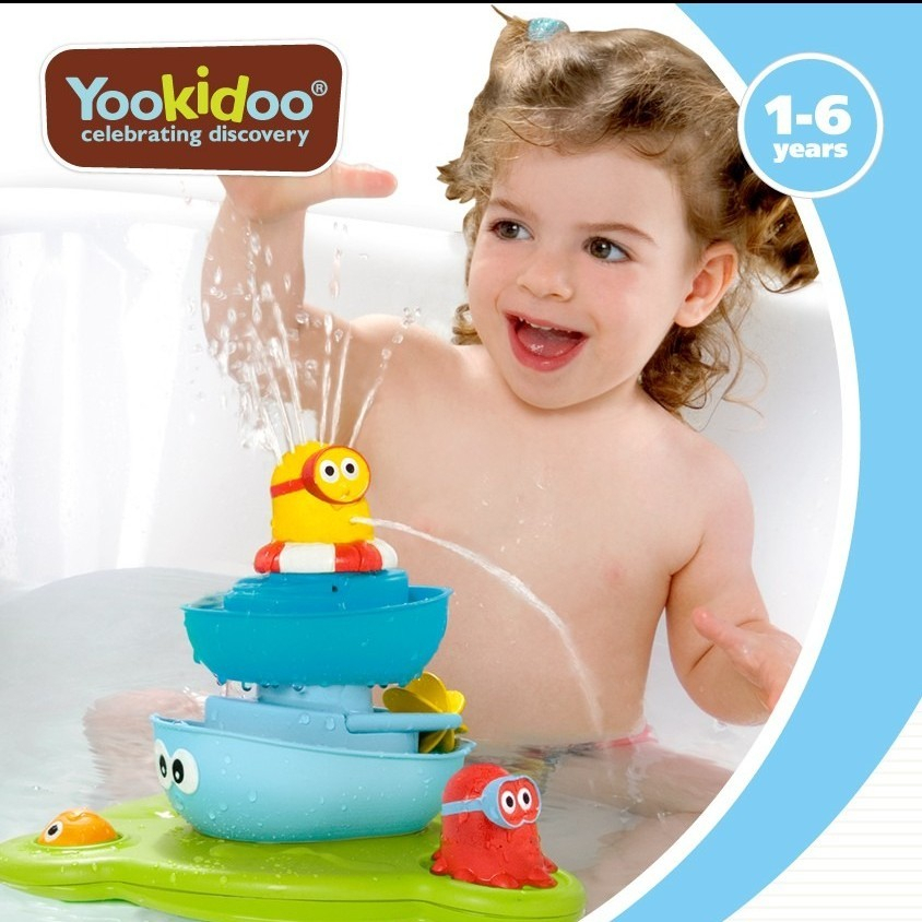 以色列 Yookidoo海洋公園疊疊樂噴泉-戲水玩具 洗澡玩具 幼兒玩水 寶寶玩具 洗澡 玩具 玩水玩具