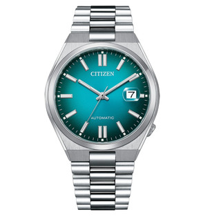 CITIZEN星辰 簡約時尚六角形機械錶 男錶40mm 漸層綠鏡面 【Watch On-line Store】