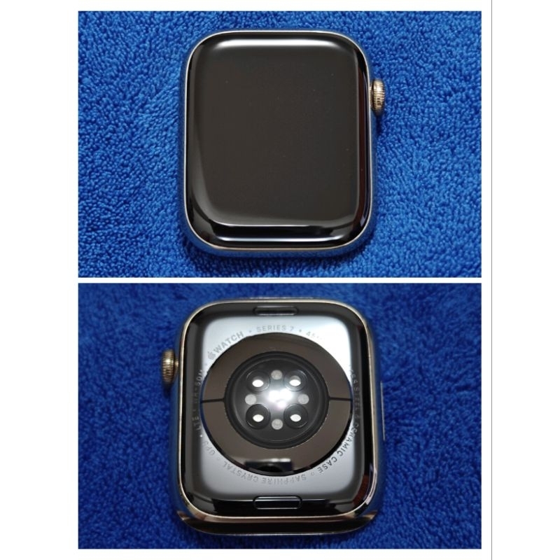 Apple watch s7 45mm 金色不鏽鋼 外觀優 電池96%