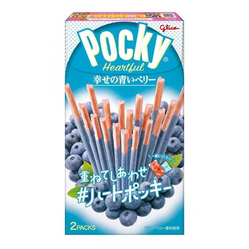 現貨在台｜日本代購．7-11 期間限定 藍莓口味 心型Pocky 2袋入