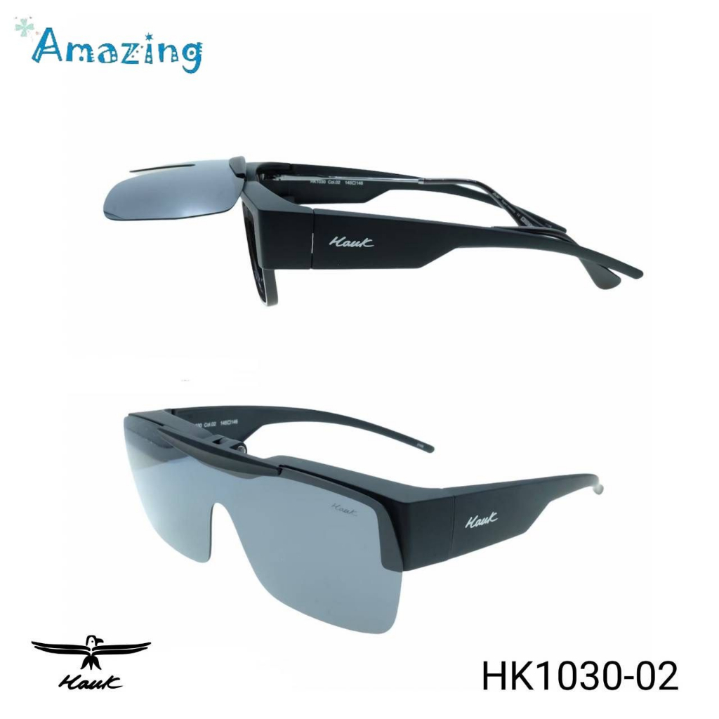 ✨Amazing🎁 HAWK外掀式太陽眼鏡 偏光套鏡 墨鏡 單車族 登山者 眼鏡族適用 可單戴或是外掛 HK1030
