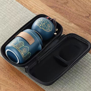 【臺灣出貨】便攜式旅行茶具 茶具 功夫茶具 泡茶組 旅行茶 小套裝戶外包功夫泡茶壺茶杯單人快客杯 旅行茶具組 一壺三杯