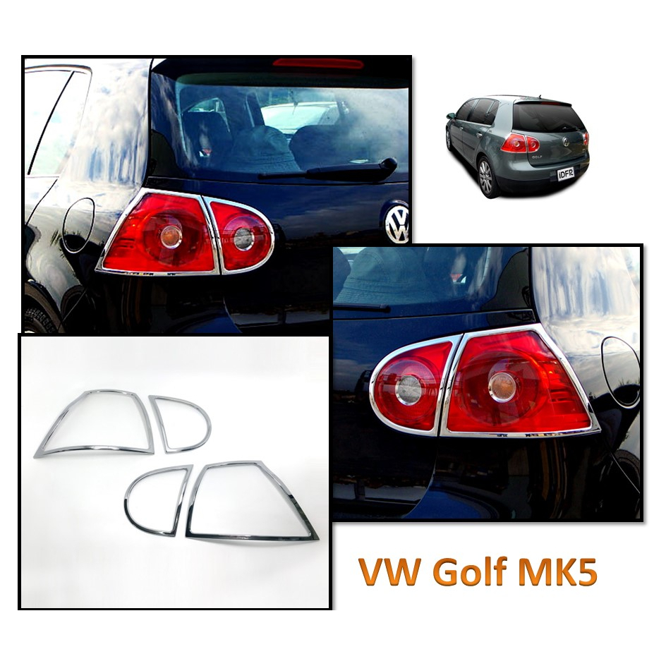 圓夢工廠 VW 福斯 Golf 5 2003~2008 MK5 改裝 鍍鉻 車燈框飾貼 後燈框 尾燈框