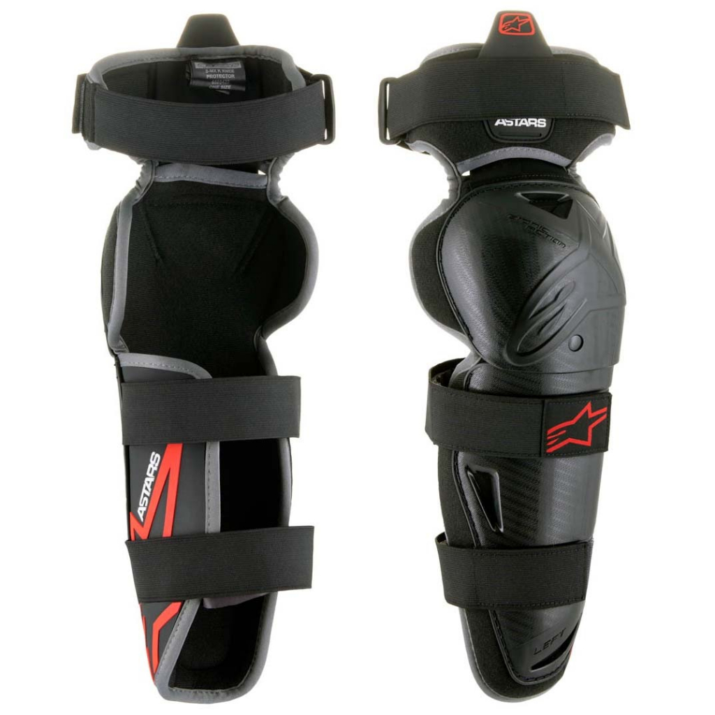 【德國Louis】Alpinestars S-MX K 越野摩托車騎士護膝 黑紅配色A星人體工學膝蓋護具30019250