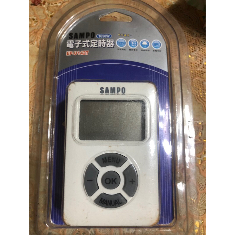 SAMPO電子式LED數位定時器原廠公司貨大畫面大按鍵EP-U142T