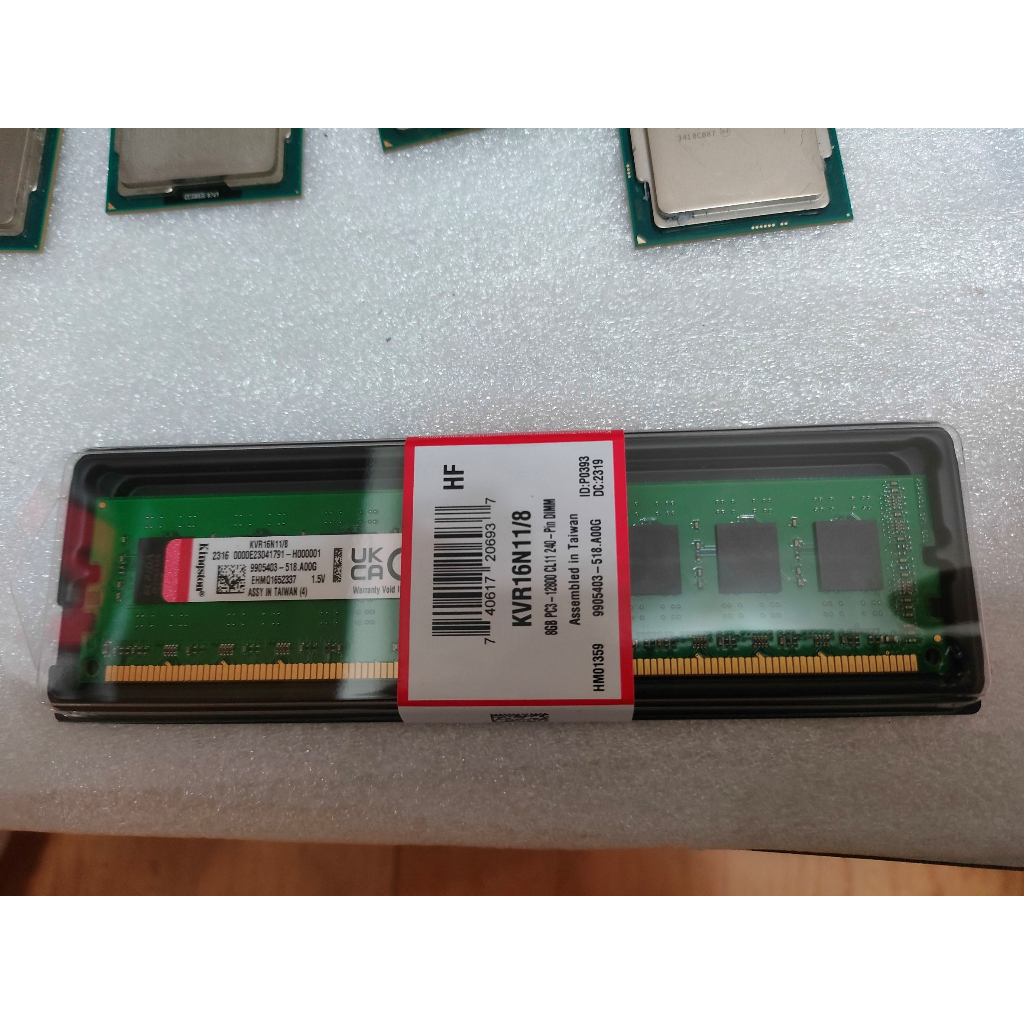 Kingston 金士頓 DDR3-1600 8G 桌上型記憶體(KVR16N11/8) 二手良品