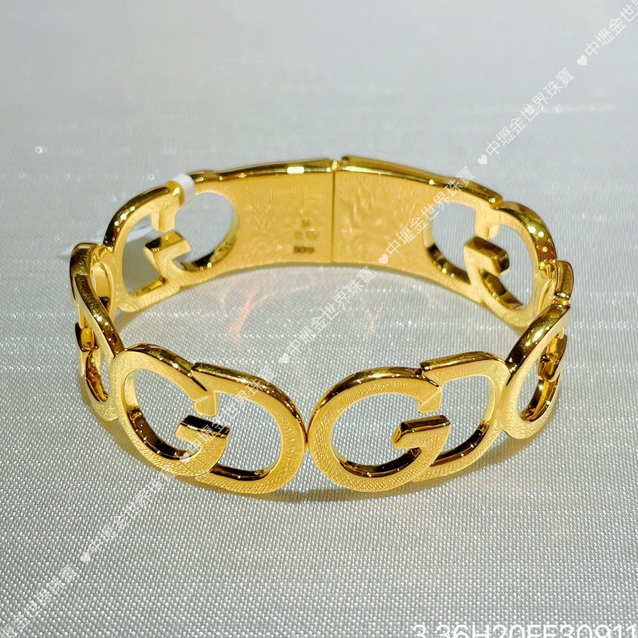 金世界珠寶-黃金9999精品風彈力手環(4.14錢)黃金手環 可開式 彈力手環 固定圍 黃金手鐲 精品風 字母 有尺寸