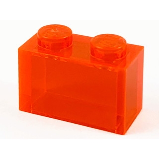 Lego 樂高 透明螢光橘色 1x2 基本 顆粒 積木 基本磚 顆粒磚 Brick 3065
