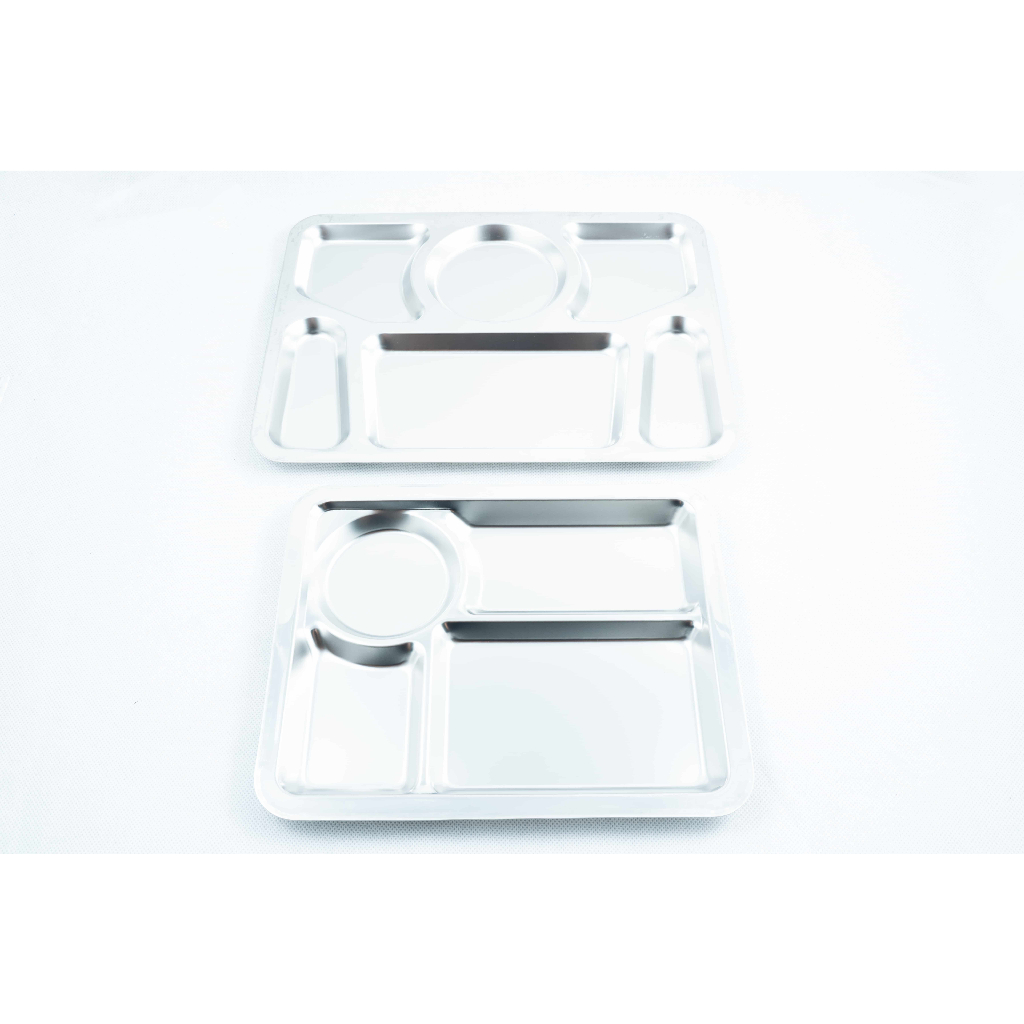 《物廉網》俏比兔 小四格/中六格餐盤 台灣製造 分隔餐盤 分格便當盒 環保餐具  304餐盤 白鐵餐盒