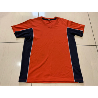 UNIQLO 兒童 橘藍色 吸濕排汗 短袖 上衣 T恤 150cm