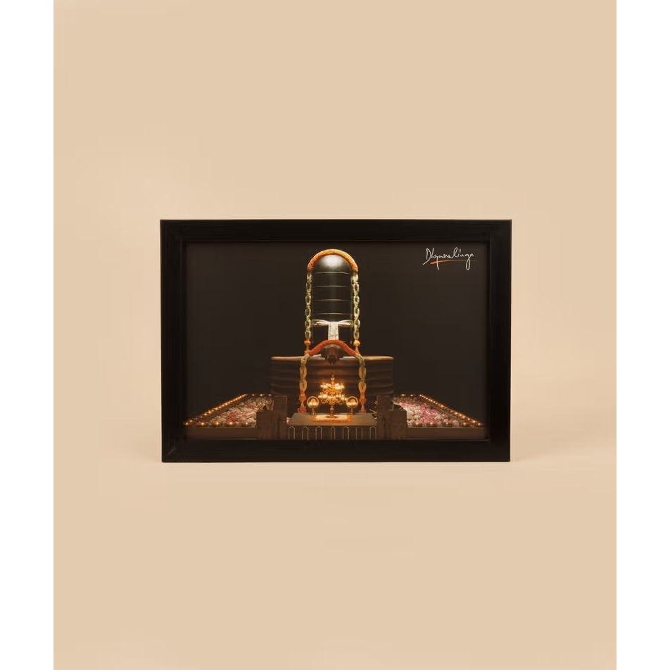 💛【Isha Life】isha Dhyanalinga 照片(含木框與腳架) 6x8 迪阿納靈伽 印度原裝