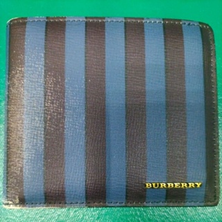 英國 Burberry 巴寶莉 義大利製 立體標 真皮 短皮夾 皮夾 皮包 卡夾包