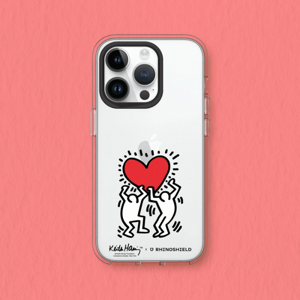 犀牛盾 適用iPhone Clear透明防摔手機殼∣Keith Haring系列/愛心