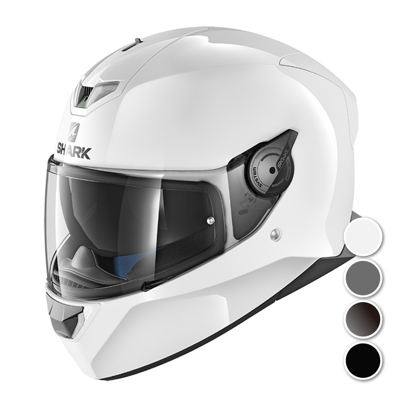 安信 | SHARK 安全帽 SKWAL 2 素色 全罩式 LED 尾翼 競技 休旅 內墨鏡 法國