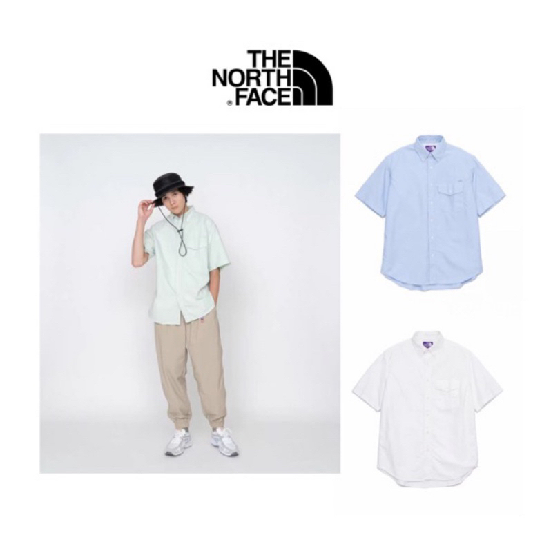 🇯🇵 THE NORTH FACE 紫標 CottonOX B.D. H/S Shirt 23SS 短袖襯衫 牛津紡材質