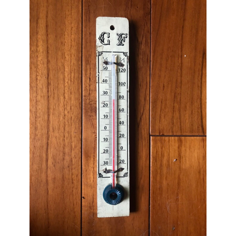 50年代早期檜木製水銀溫度計🌡️
