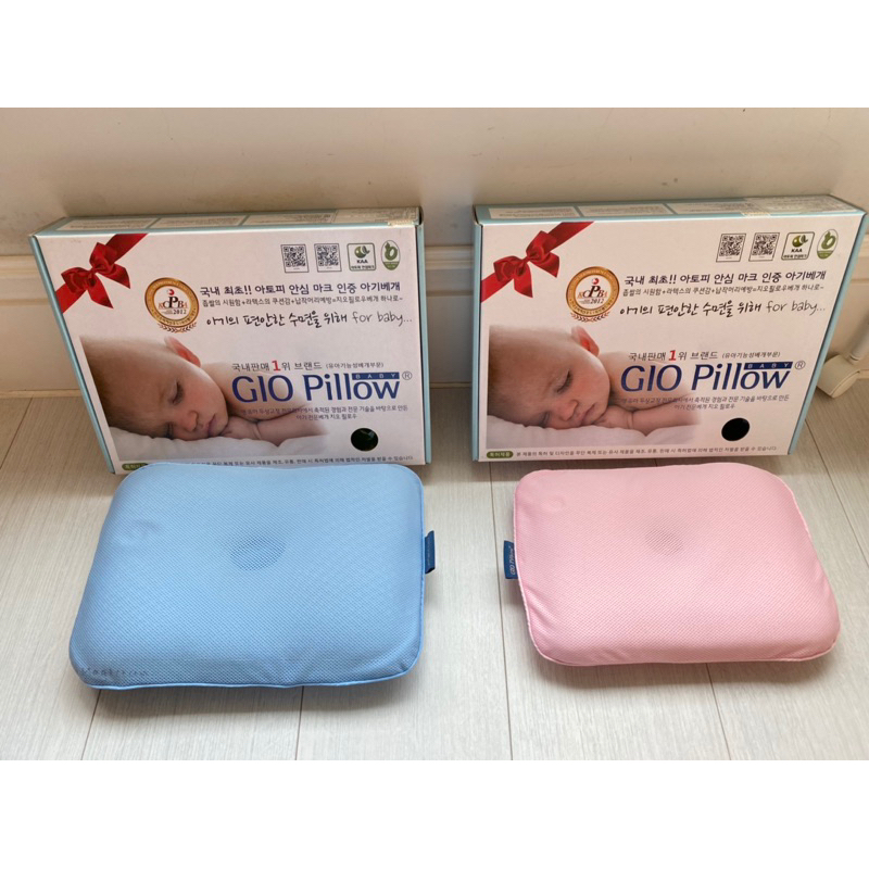 《二手》韓國Gio Pillow超透氣護頭型嬰兒枕 可水洗防螨枕頭