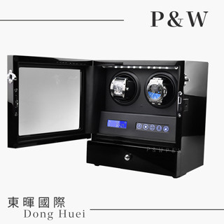 東暉國際代理 P&W-S202系列 手錶自動上鍊盒 2+2支裝 觸控式面板 LED燈 日本機芯 搖錶器 錶盒 現貨有保固