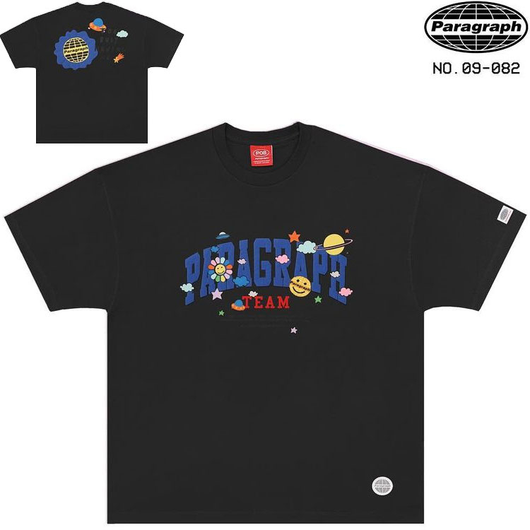【PARAGRAPH】S9 NO.82 RE-EDITION HAPPY SMILE TEE 發泡星球 短T (黑色)