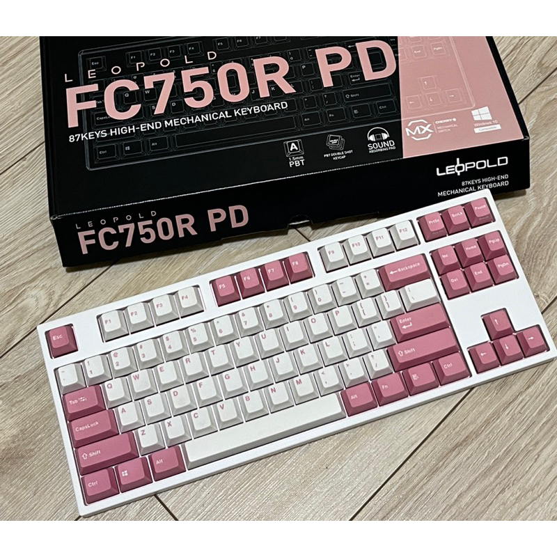 Leopold FC750R PD機械鍵盤 RITA粉白色/靜音紅軸