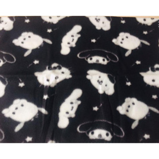 日本 正品 Hello Kitty 凱蒂貓 毛毯 小被子 黑色 美樂蒂 布丁狗 大耳狗 非賣品 冷氣毯 沙發毯