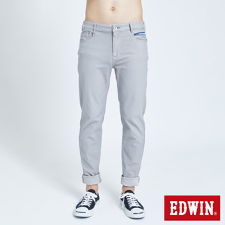 EDWIN 男款 JERSEYS 迦績 EJ6 超彈錐形褲(淺灰色)
